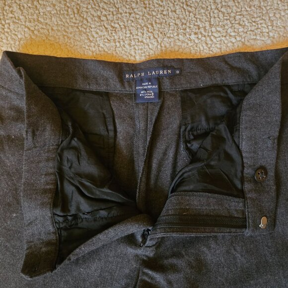 Ralph Lauren Grey Wool Dress Pants Size 8 - Picture 3 of 6